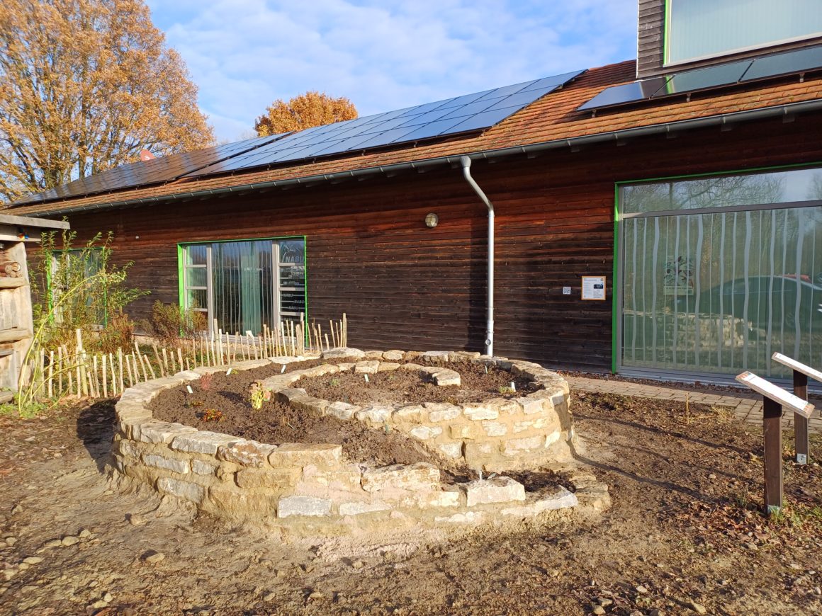 Der Eingangsbereich des Moorhus wird grüner